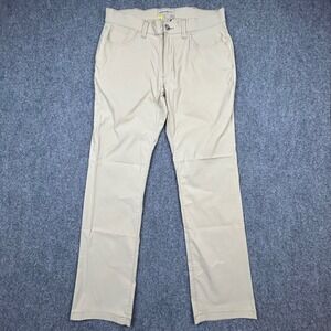 Eddie Bauer Travex Pants Mens 36x32 Khaki Stretch Nylon Hiking Travel 2382